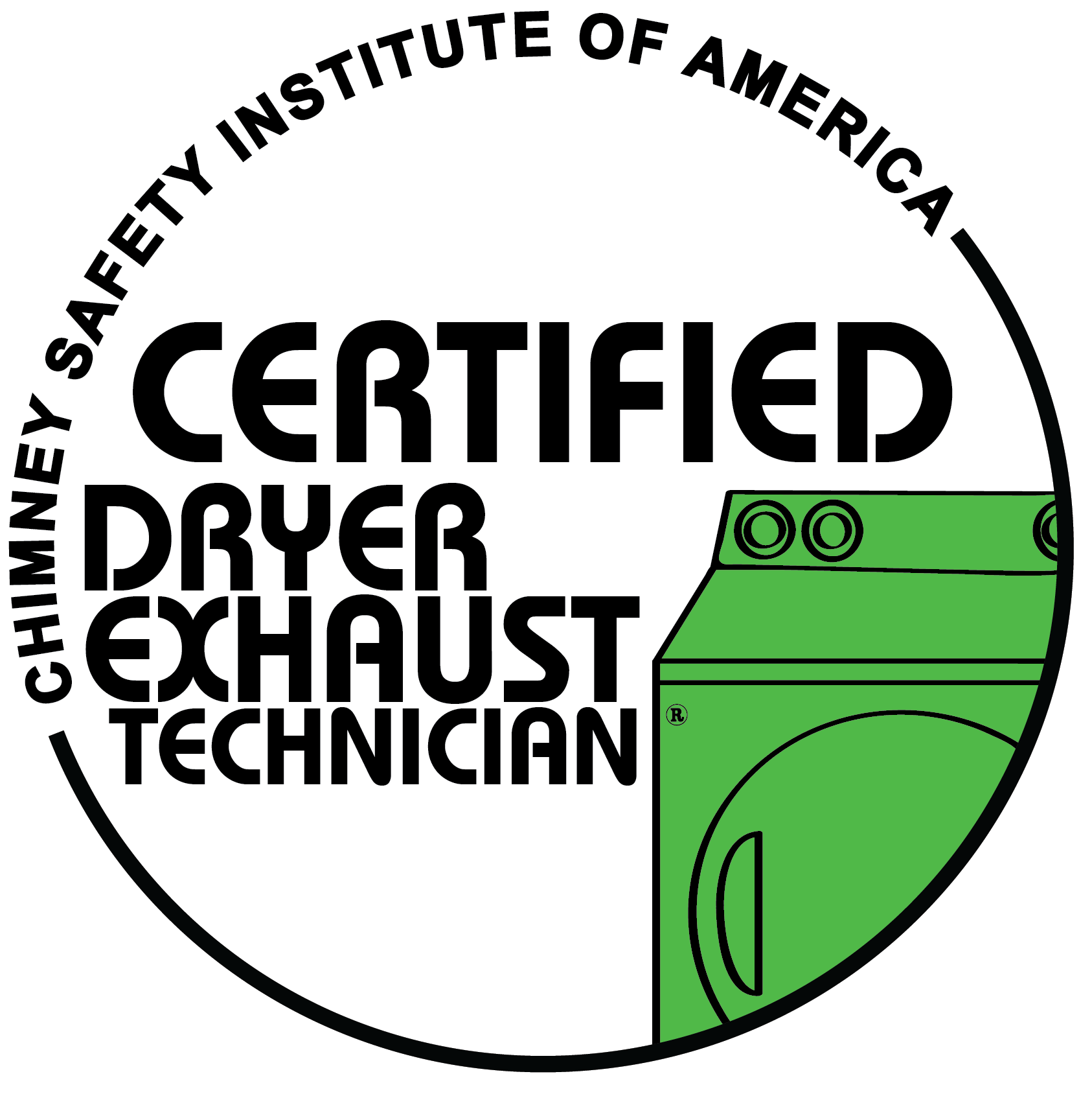 Certified Dryer Exhaust Technician badge